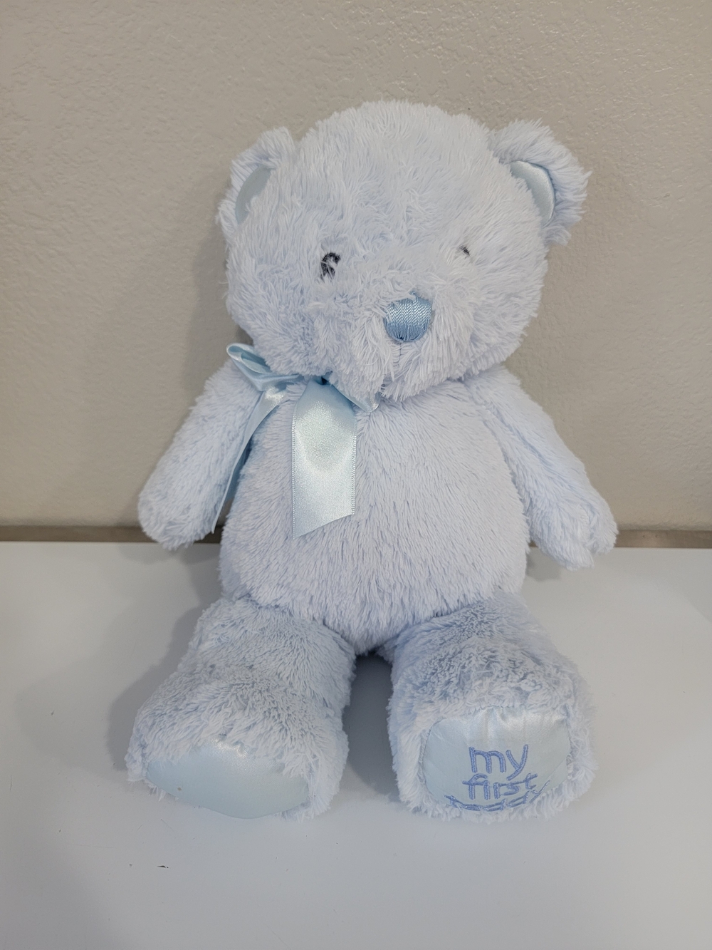 Baby My First Teddy Bear Blue Plush 17” Soft Stuffed Animal Baby Gift